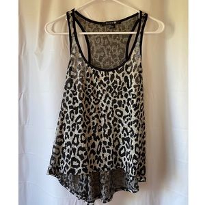 Flowy Leopard Print Tank Top